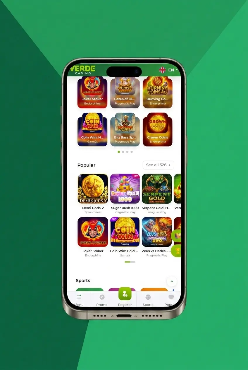 Attivazione codice promo Verde Casino su app mobile iOS e Android con campo bonus nella sezione Cassa