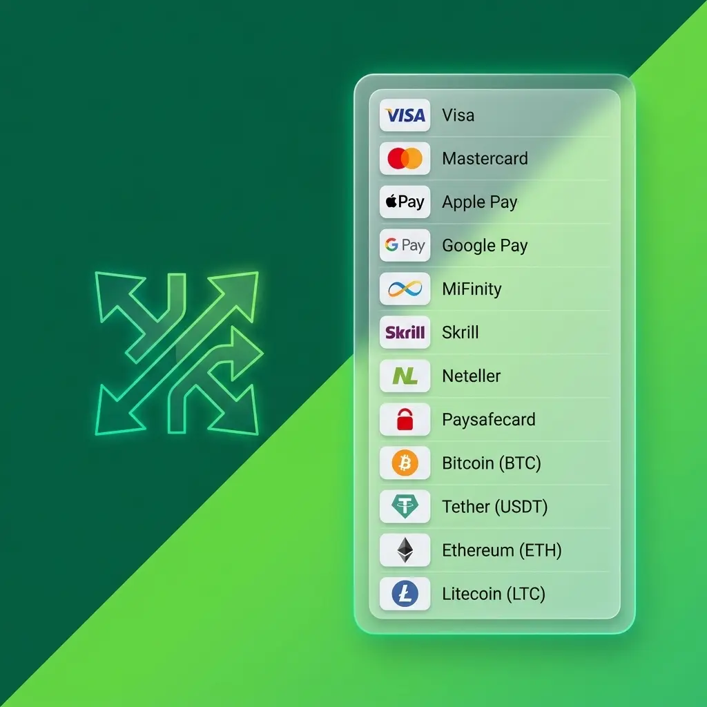 Prelievi su Verde Casino con metodi sicuri: carte, e-wallet e criptovalute disponibili in Italia