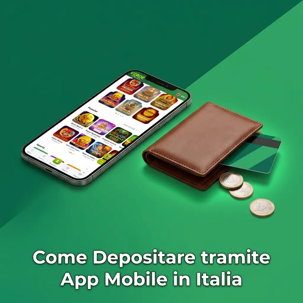 Guida al deposito tramite app mobile Verde Casino su iOS e Android con metodi di pagamento disponibili